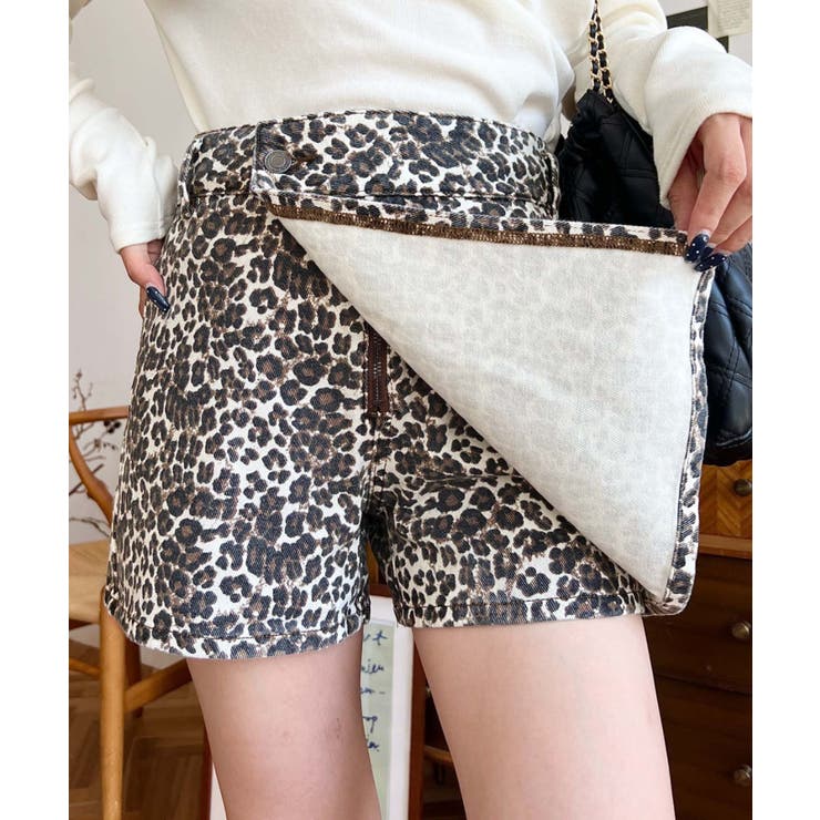 レオパード柄ラップ風ショートパンツ | moment+ | 詳細画像6 