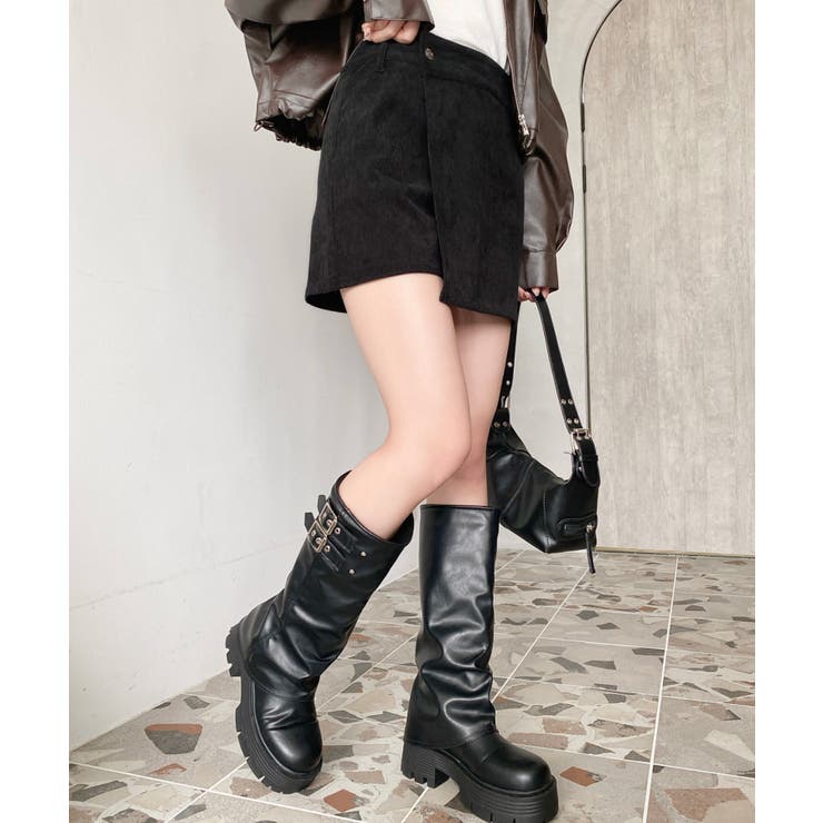 ラップ風コーデュロイショートパンツ | moment+ | 詳細画像12 