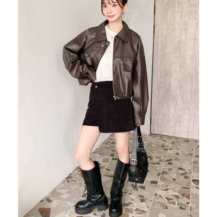 ラップ風コーデュロイショートパンツ | moment+ | 詳細画像13 