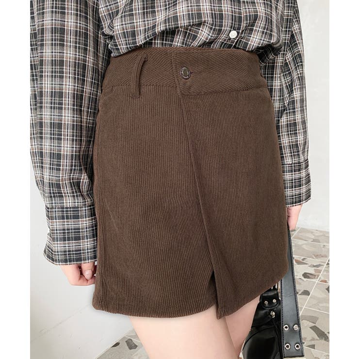 ラップ風コーデュロイショートパンツ | moment+ | 詳細画像14 