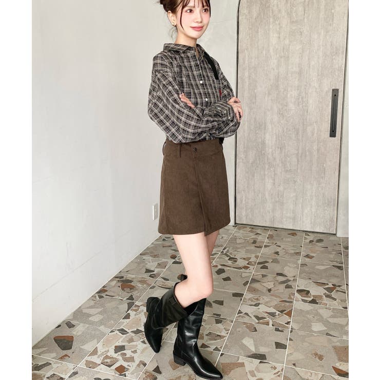 ラップ風コーデュロイショートパンツ | moment+ | 詳細画像18 