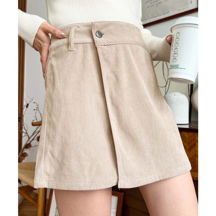 ラップ風コーデュロイショートパンツ | moment+ | 詳細画像19 