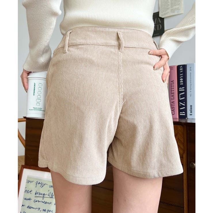 ラップ風コーデュロイショートパンツ | moment+ | 詳細画像20 