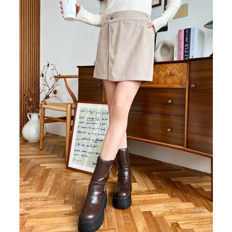 ラップ風コーデュロイショートパンツ | moment+ | 詳細画像21 