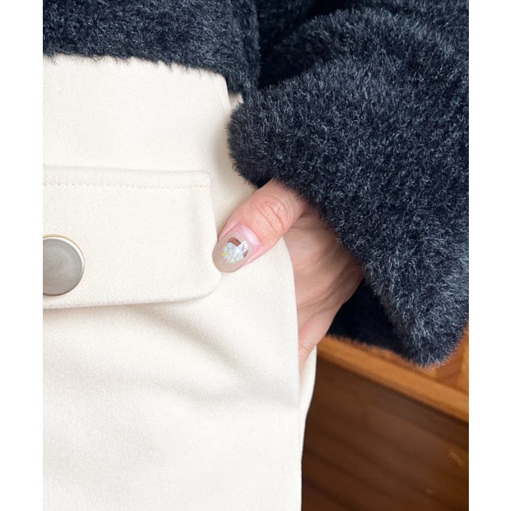 微起毛ウールライク金ボタンフラップショートパンツ | moment+ | 詳細画像11 