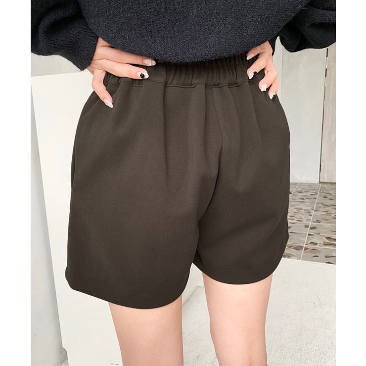 微起毛ウールライク金ボタンフラップショートパンツ | moment+ | 詳細画像15 