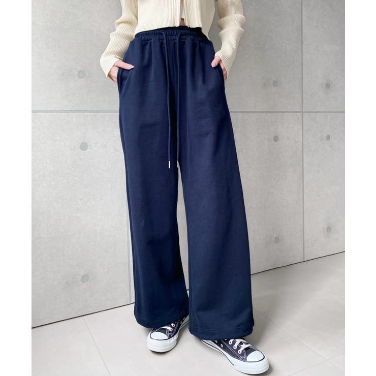 裏毛ストレートスウェットパンツ 綿100%ヘビーウェイト | moment+ | 詳細画像10 