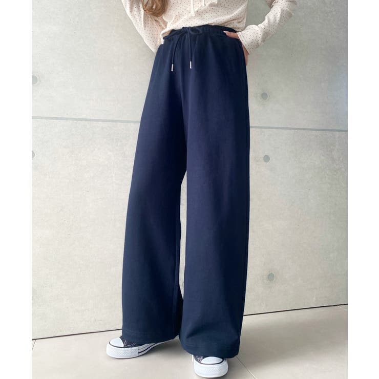 裏毛ストレートスウェットパンツ 綿100%ヘビーウェイト | moment+ | 詳細画像12 