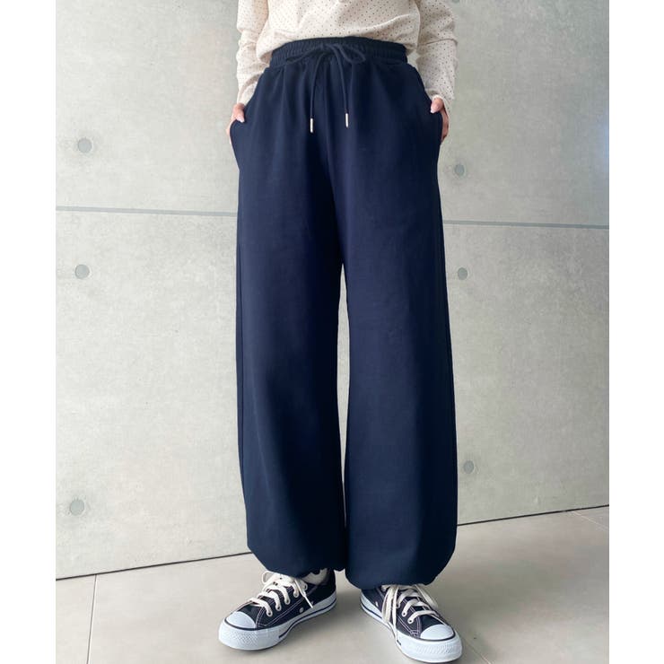 裏毛ストレートスウェットパンツ 綿100%ヘビーウェイト | moment+ | 詳細画像15 