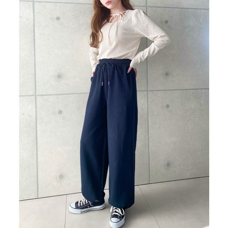 裏毛ストレートスウェットパンツ 綿100%ヘビーウェイト | moment+ | 詳細画像16 