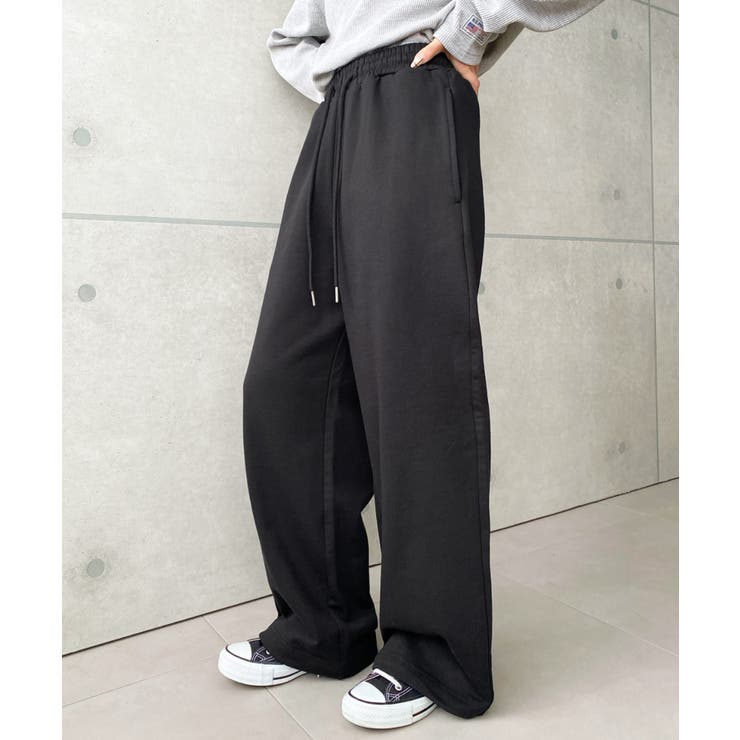 裏毛ストレートスウェットパンツ 綿100%ヘビーウェイト | moment+ | 詳細画像19 