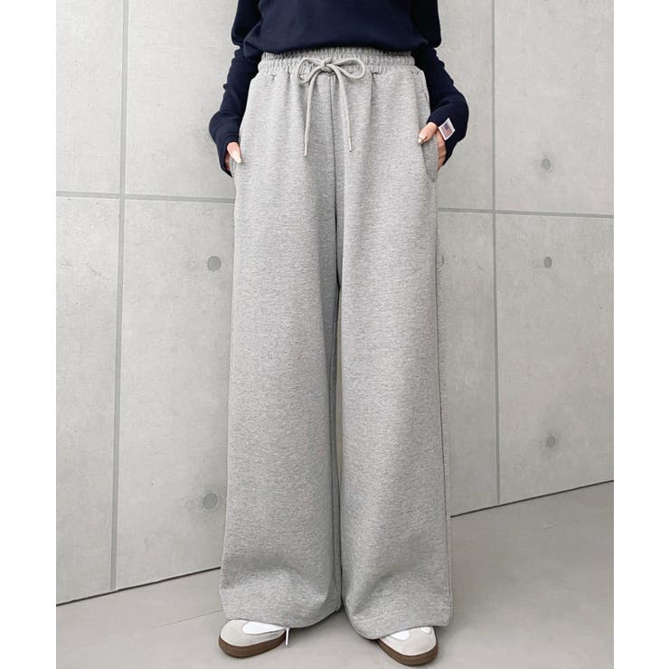 裏毛ストレートスウェットパンツ 綿100%ヘビーウェイト | moment+ | 詳細画像21 