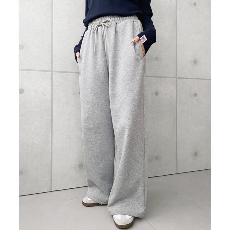 裏毛ストレートスウェットパンツ 綿100%ヘビーウェイト | moment+ | 詳細画像23 