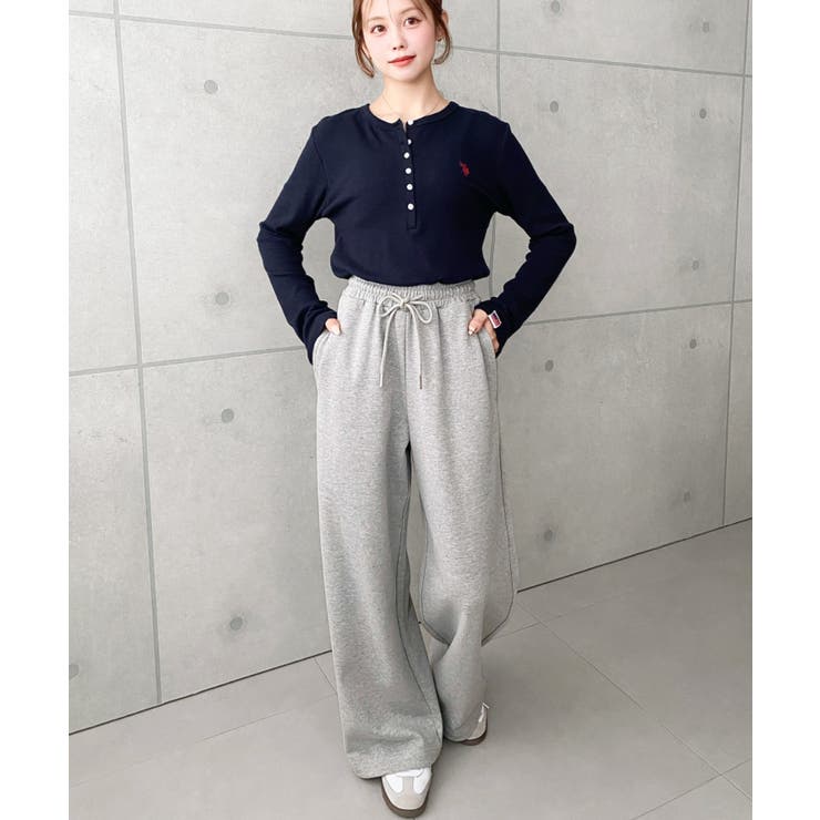 裏毛ストレートスウェットパンツ 綿100%ヘビーウェイト | moment+ | 詳細画像25 