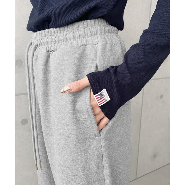 裏毛ストレートスウェットパンツ 綿100%ヘビーウェイト | moment+ | 詳細画像28 