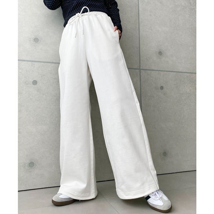 裏毛ストレートスウェットパンツ 綿100%ヘビーウェイト | moment+ | 詳細画像3 