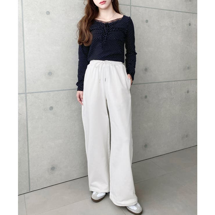 裏毛ストレートスウェットパンツ 綿100%ヘビーウェイト | moment+ | 詳細画像6 