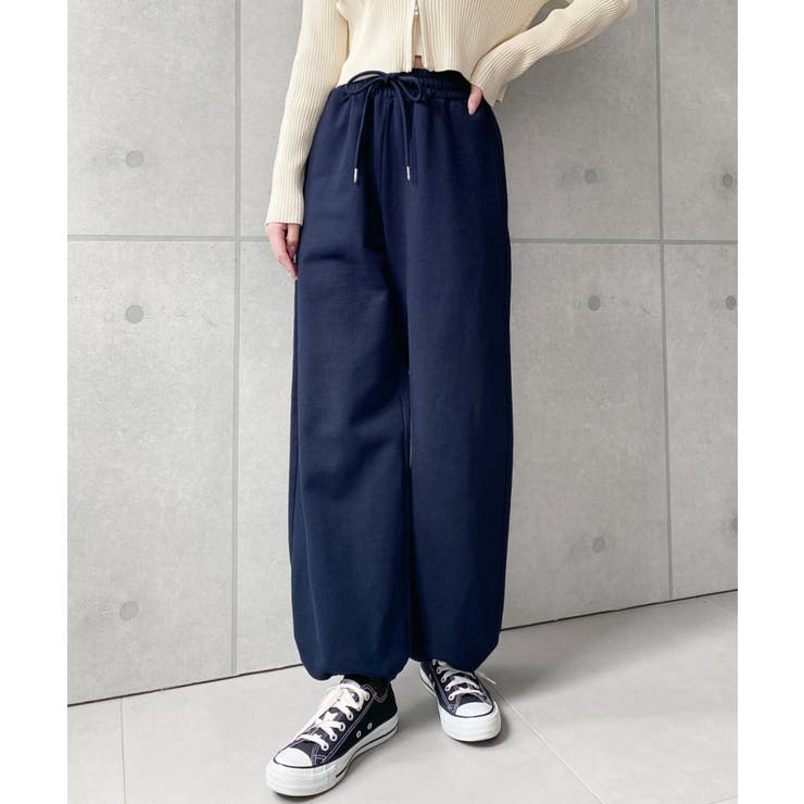 裏毛ストレートスウェットパンツ 綿100%ヘビーウェイト | moment+ | 詳細画像8 