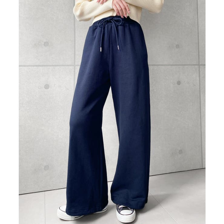 裏毛ストレートスウェットパンツ 綿100%ヘビーウェイト | moment+ | 詳細画像9 