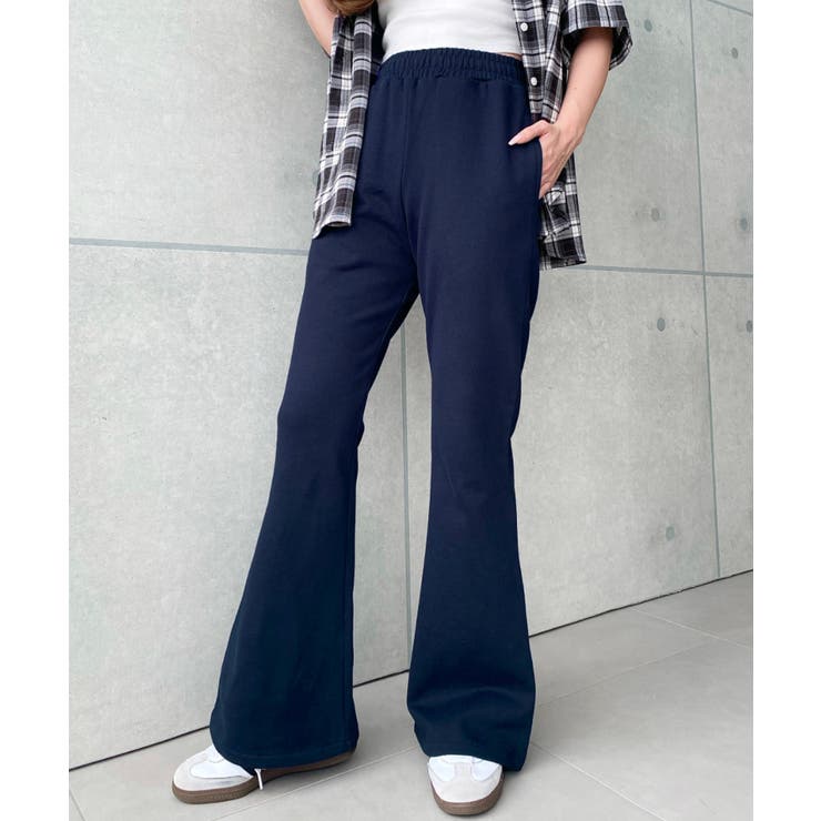 裏毛スウェットフレアパンツ 綿100％ヘビーウエイト | moment+ | 詳細画像12 