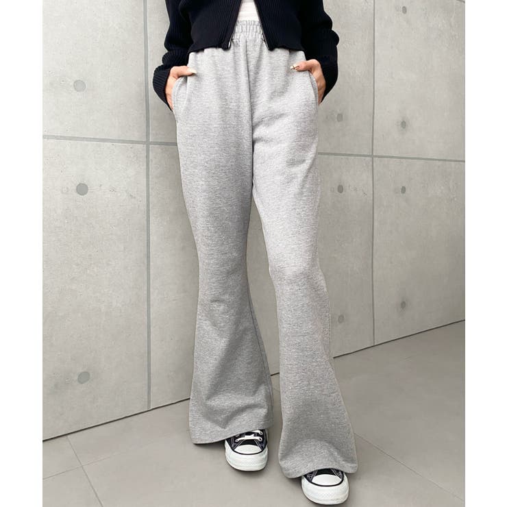 裏毛スウェットフレアパンツ 綿100％ヘビーウエイト | moment+ | 詳細画像17 