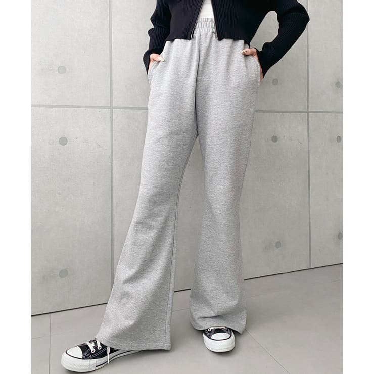 裏毛スウェットフレアパンツ 綿100％ヘビーウエイト | moment+ | 詳細画像18 