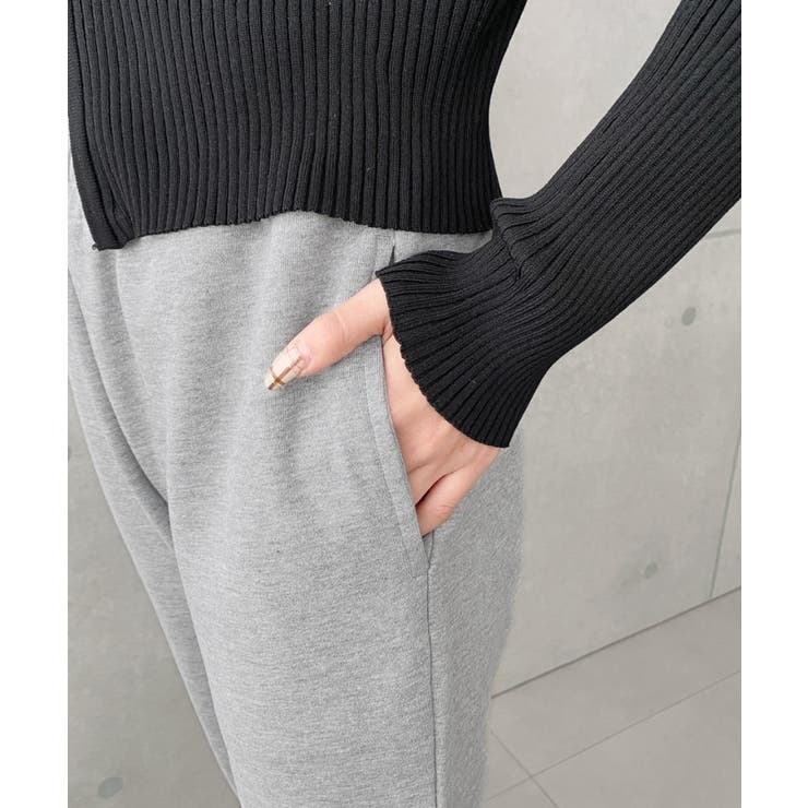 裏毛スウェットフレアパンツ 綿100％ヘビーウエイト | moment+ | 詳細画像22 