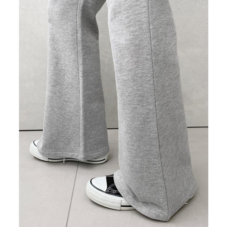 裏毛スウェットフレアパンツ 綿100％ヘビーウエイト | moment+ | 詳細画像23 