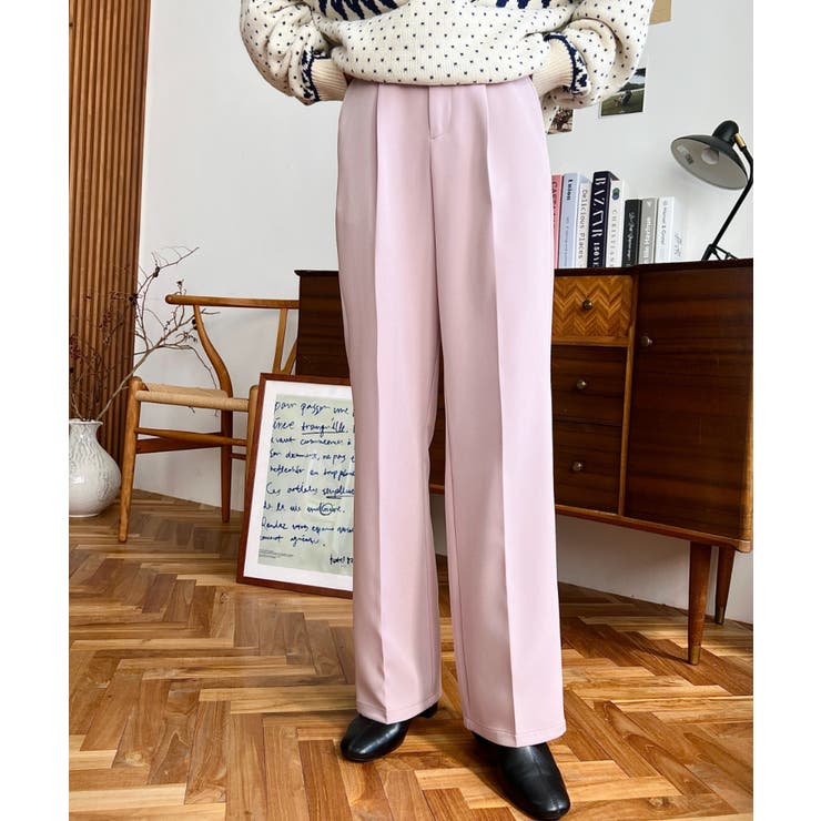 カットジョーゼットセンタープレスストレートスラックスパンツ | moment+ | 詳細画像51 