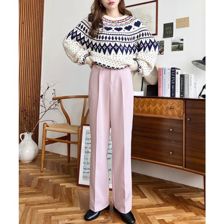 カットジョーゼットセンタープレスストレートスラックスパンツ | moment+ | 詳細画像56 