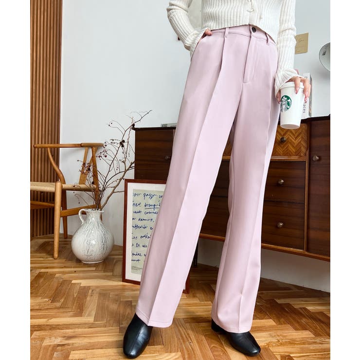 カットジョーゼットセンタープレスストレートスラックスパンツ | moment+ | 詳細画像59 