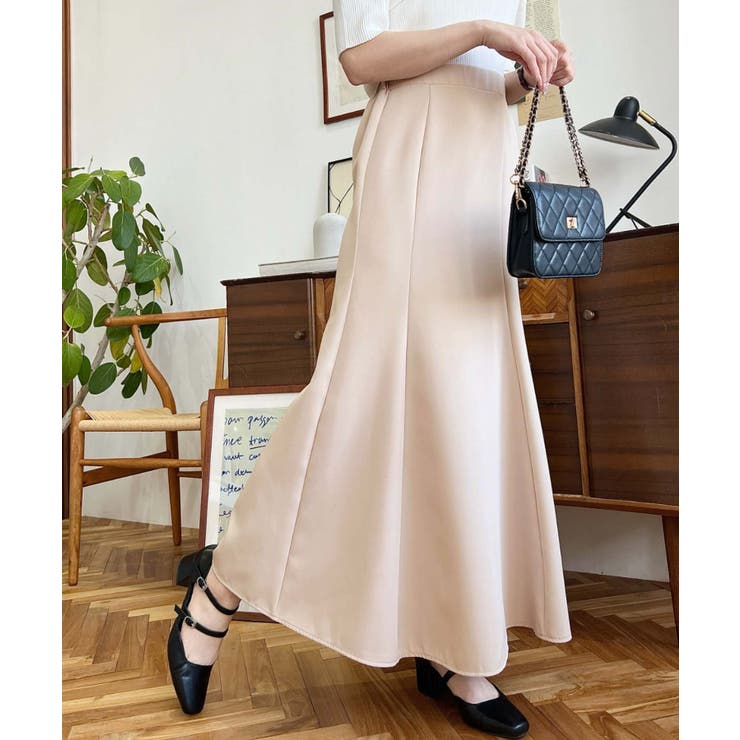 カットジョーゼットマーメイドフレアスカート[品番：ERMW0000299