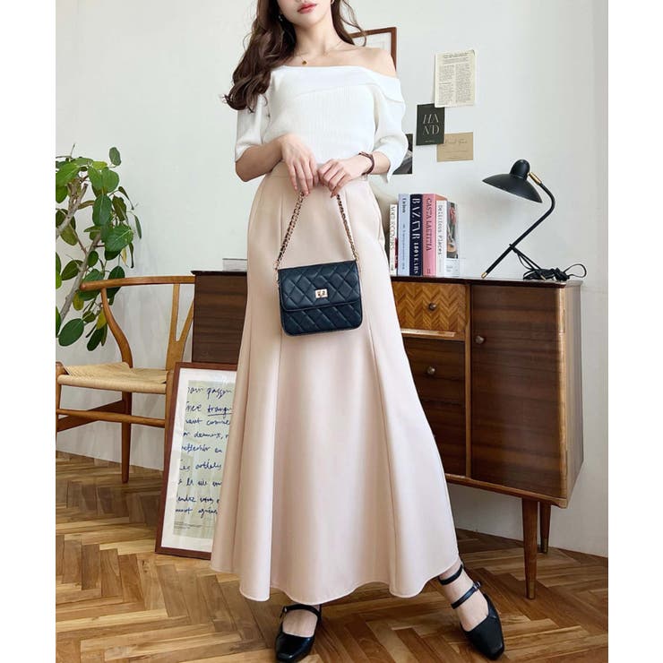 カットジョーゼットマーメイドフレアスカート | moment+ | 詳細画像23 