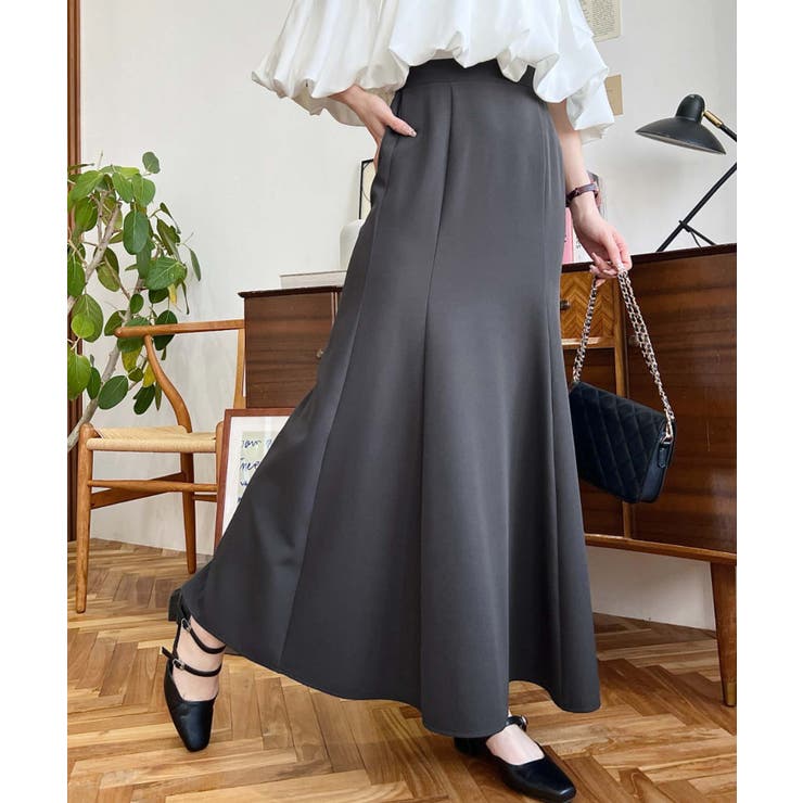 カットジョーゼットマーメイドフレアスカート[品番：ERMW0000299