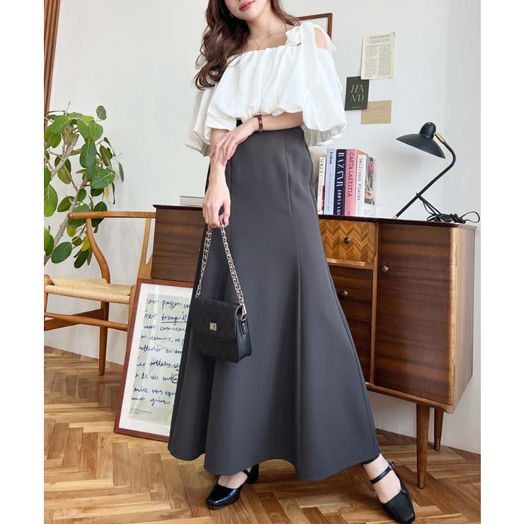 カットジョーゼットマーメイドフレアスカート | moment+ | 詳細画像28 