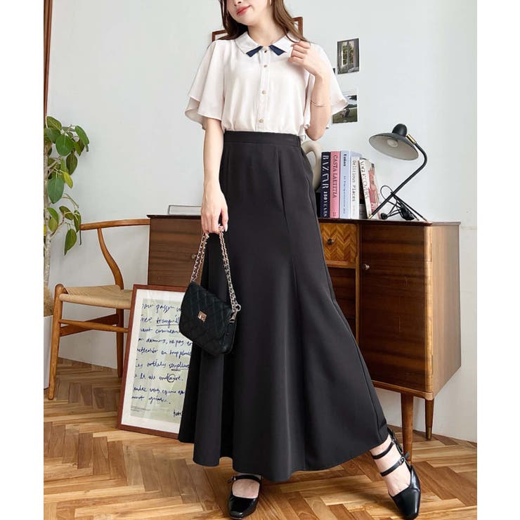 カットジョーゼットマーメイドフレアスカート | moment+ | 詳細画像38 