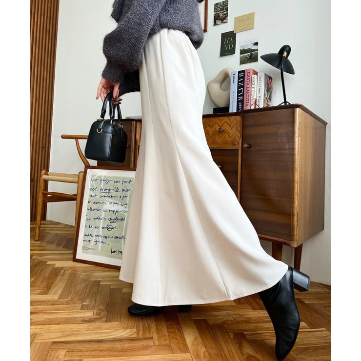 カットジョーゼットマーメイドフレアスカート | moment+ | 詳細画像4 