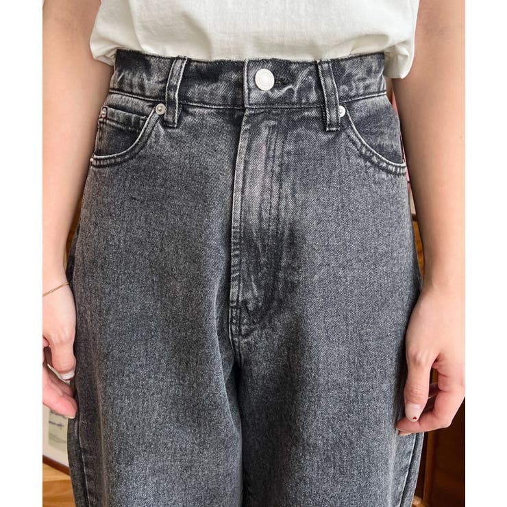 デニム＆ツイルハイウェストストレートパンツ | moment+ | 詳細画像30 