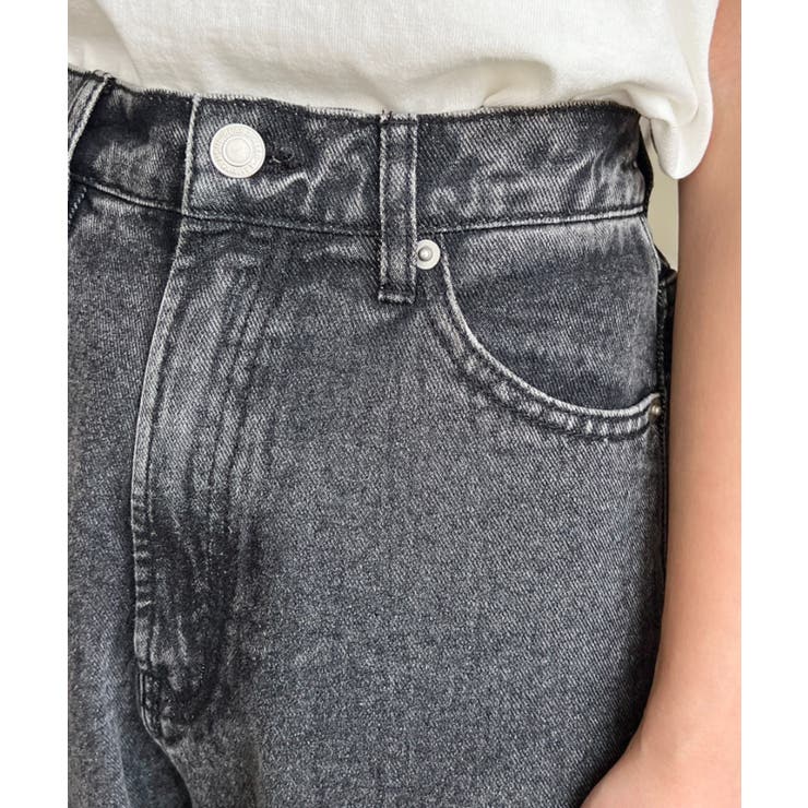 デニム＆ツイルハイウェストストレートパンツ | moment+ | 詳細画像31 