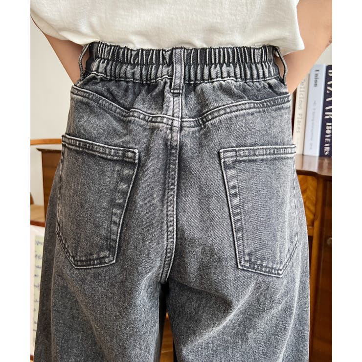 デニム＆ツイルハイウェストストレートパンツ | moment+ | 詳細画像34 