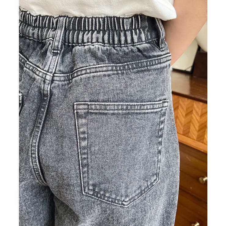 デニム＆ツイルハイウェストストレートパンツ | moment+ | 詳細画像35 