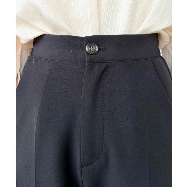 センタープレスフレアスラックスパンツ カットジョーゼット | moment+ | 詳細画像51 