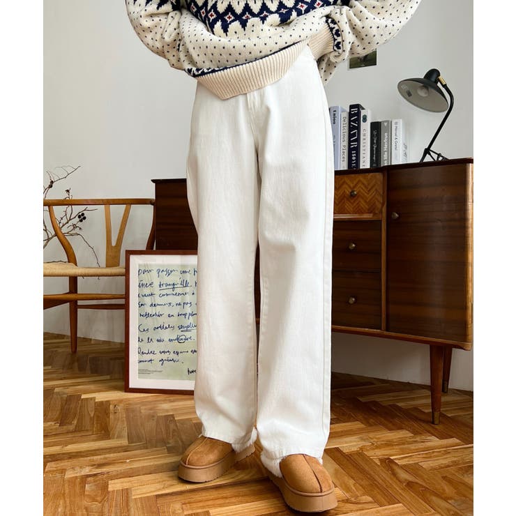 デニム＆ツイルストレートパンツ | moment+ | 詳細画像10 