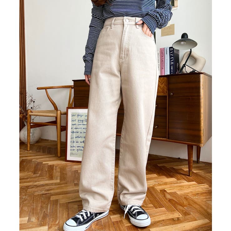 デニム＆ツイルストレートパンツ | moment+ | 詳細画像13 