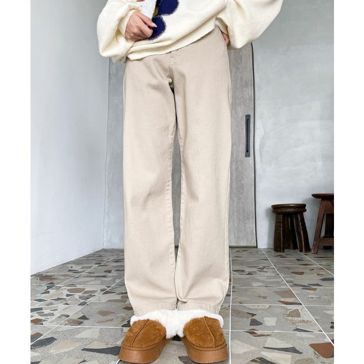 デニム＆ツイルストレートパンツ | moment+ | 詳細画像16 