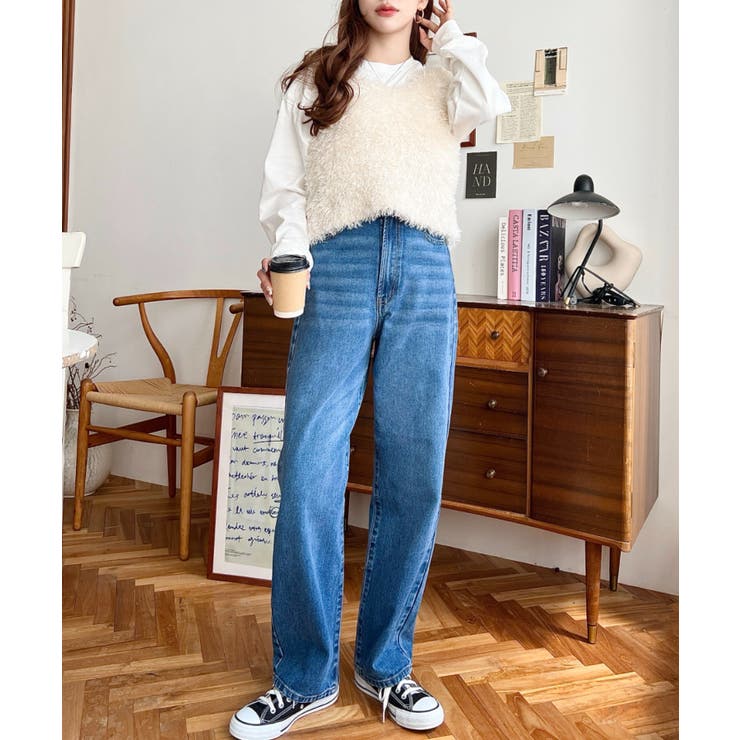 デニム＆ツイルストレートパンツ | moment+ | 詳細画像26 