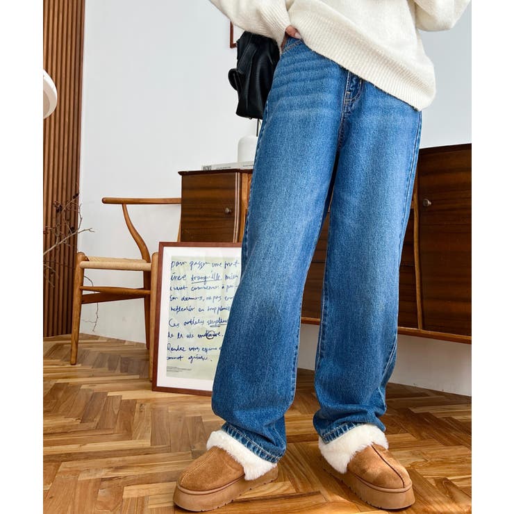 デニム＆ツイルストレートパンツ | moment+ | 詳細画像28 