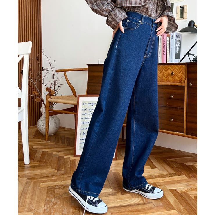 デニム＆ツイルストレートパンツ | moment+ | 詳細画像31 