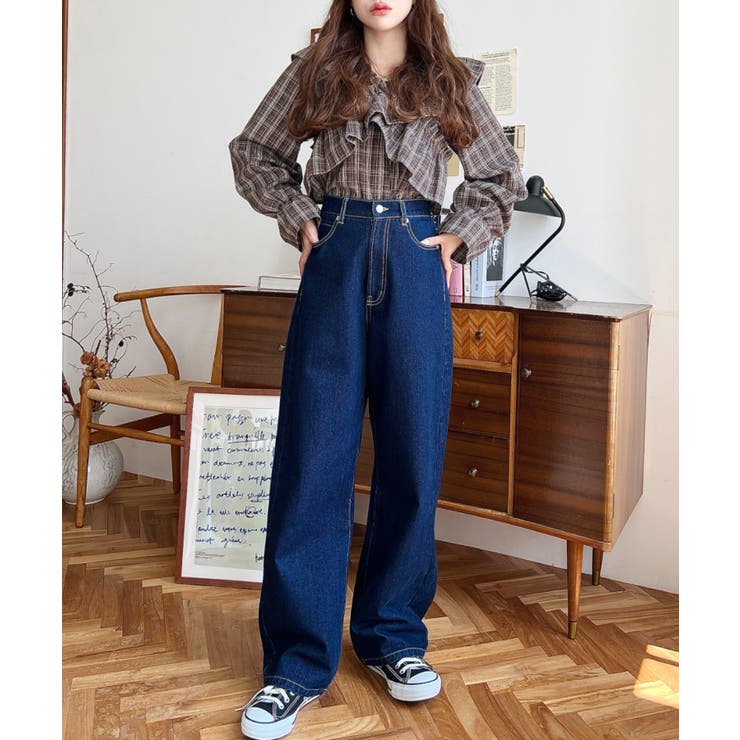 デニム＆ツイルストレートパンツ | moment+ | 詳細画像32 