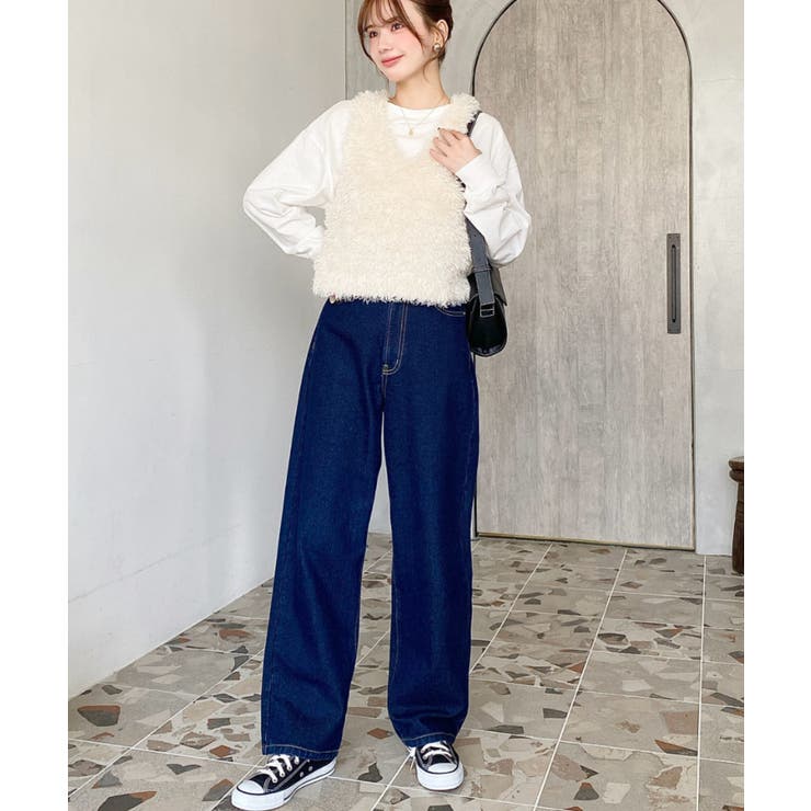 デニム＆ツイルストレートパンツ | moment+ | 詳細画像39 